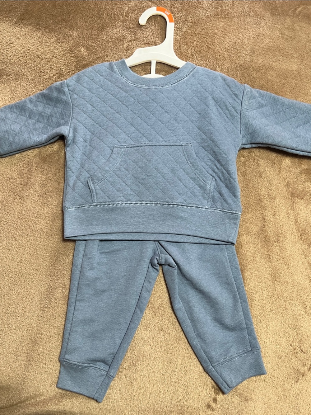 Quilted Knit Set - Blue